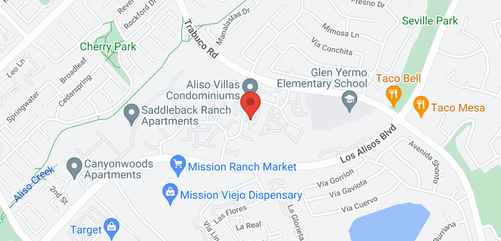 map of 22972 Via Cereza Unit #4, Mission Viejo, CA 92691